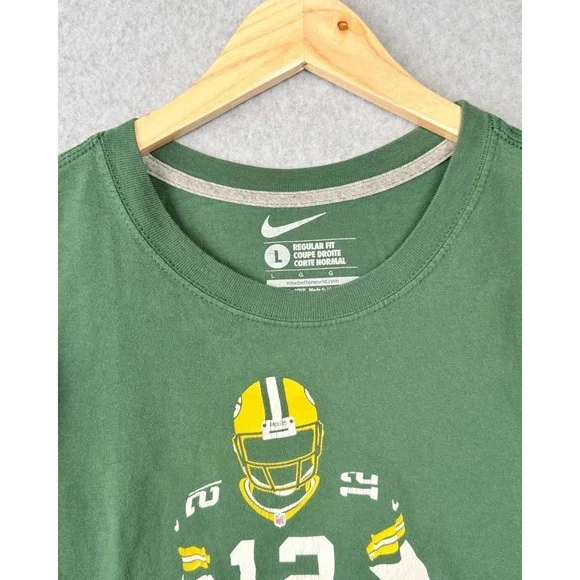 Nike Green Bay Packers Aaron Rodgers #12 T Shirt Mens Large - Picture 4 of 7